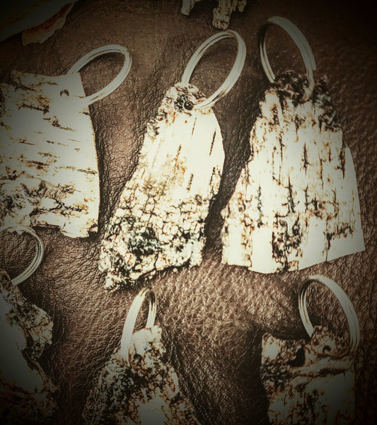 Birch Bark Keychain