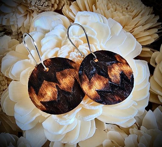 Floral Silhouette Round Earrings