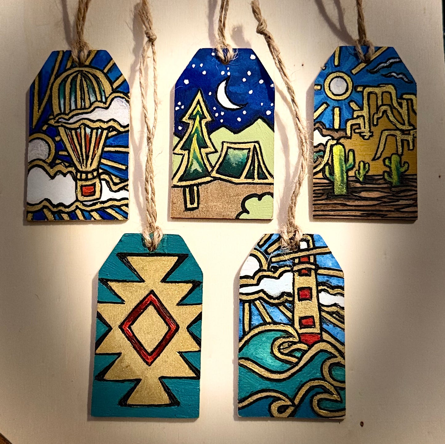 Assorted Wood Gift Tags - 5 Pack