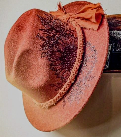 Sunflower Etched Fedora