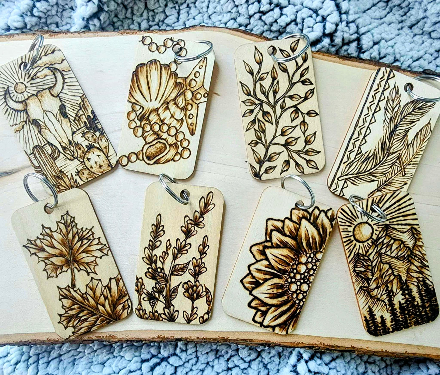 Torched Tag Keychains
