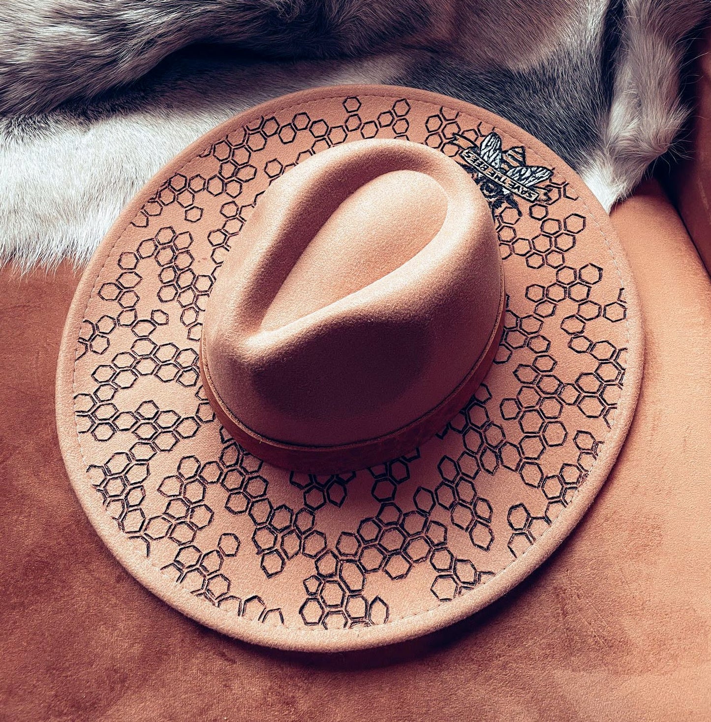 “Save the Bees” Honeycomb Fedora
