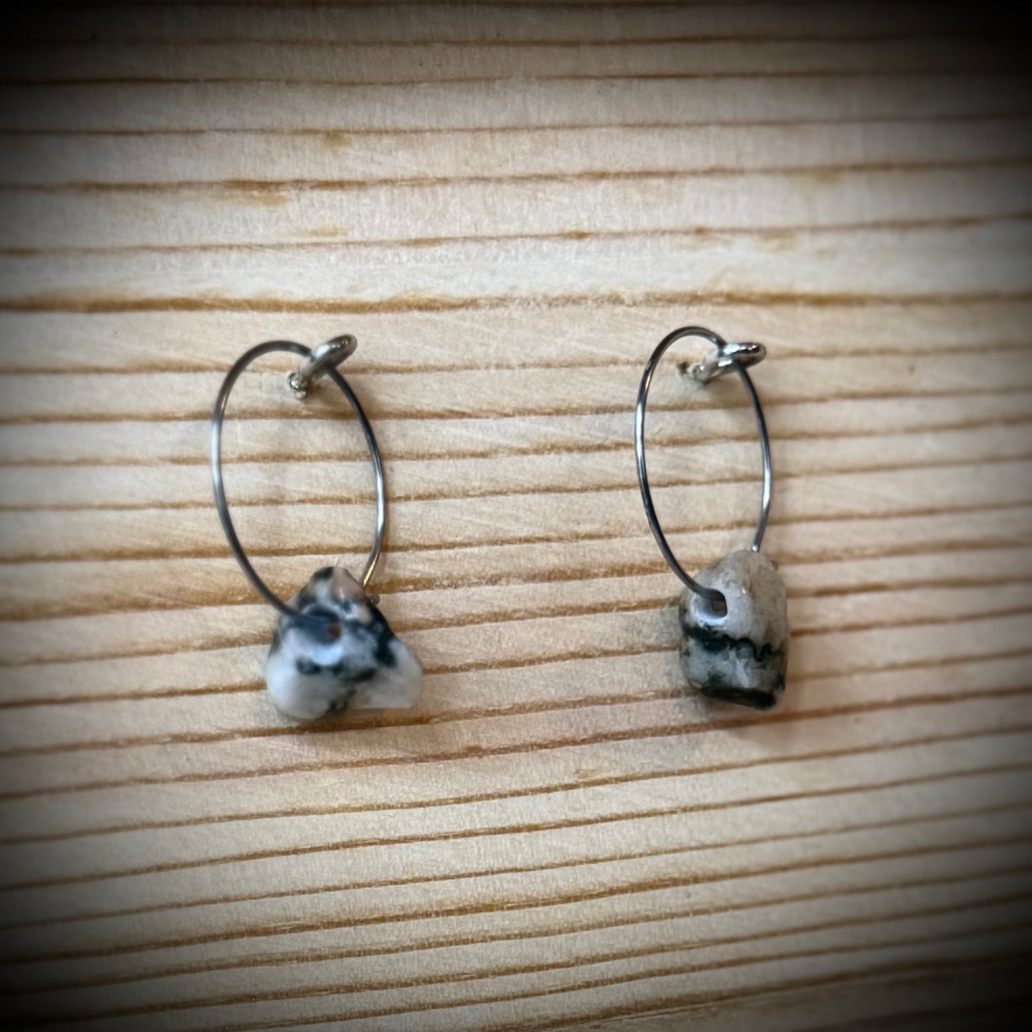 Assorted Vermont River Rock Dangle Earrings