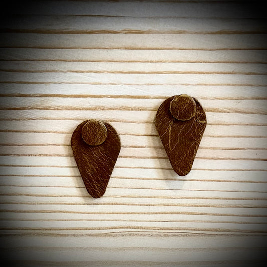 Genuine Leather Post Earrings