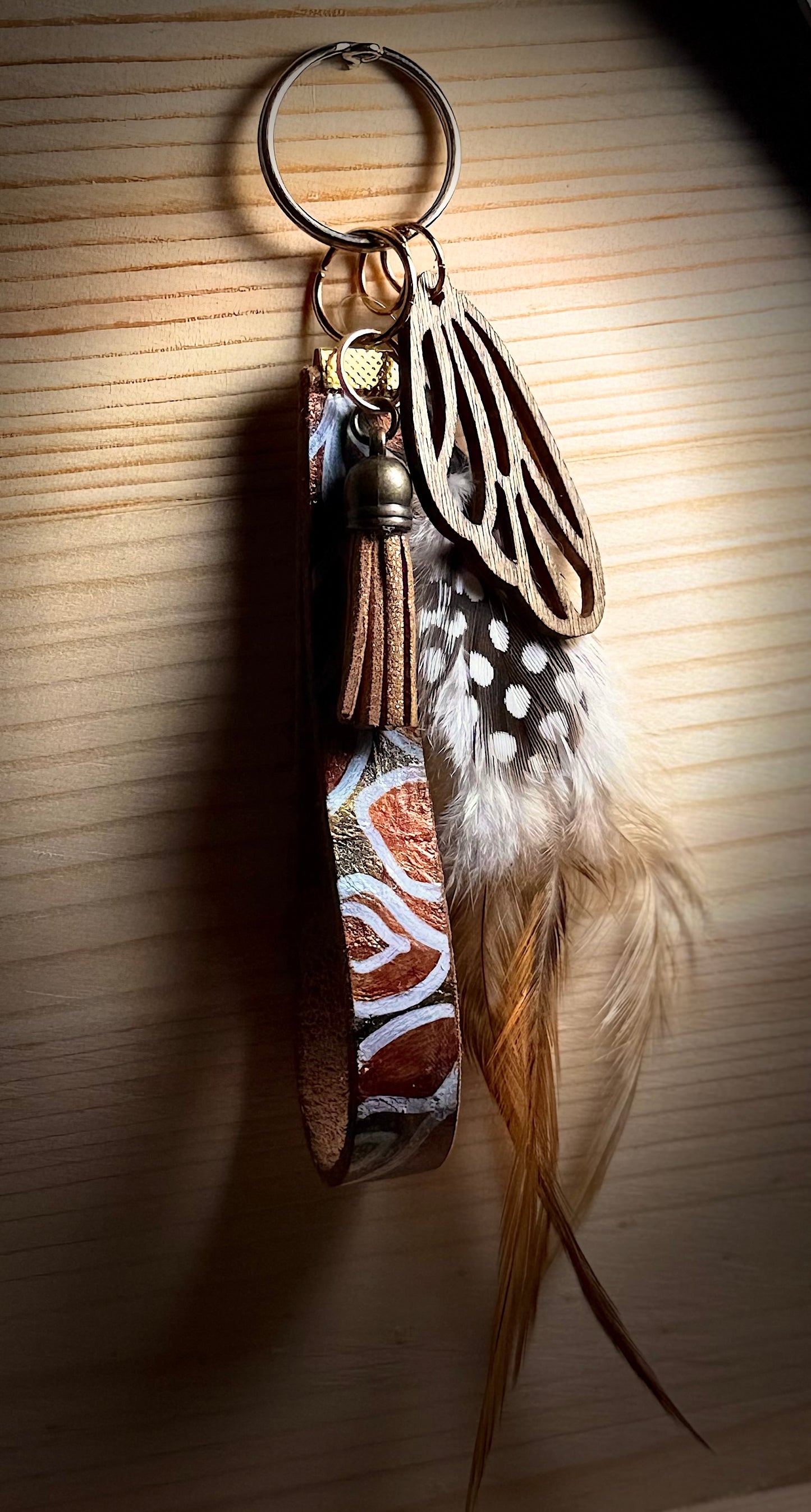 Boho Style Wristlet Cluster Keychain & Bag Charm