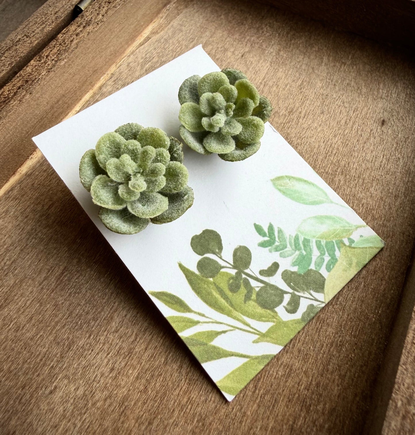 Succulent Post Earrings