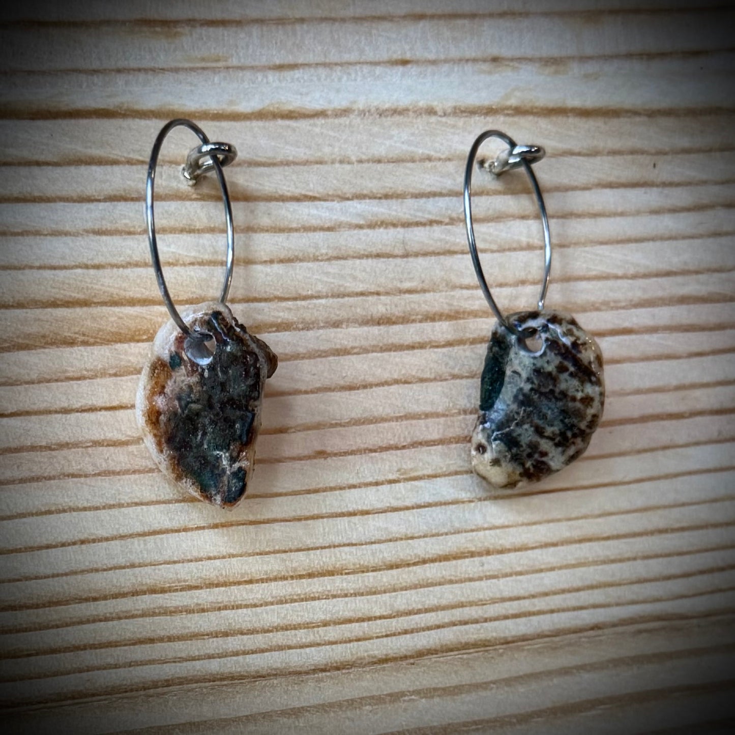 Assorted Vermont River Rock Dangle Earrings