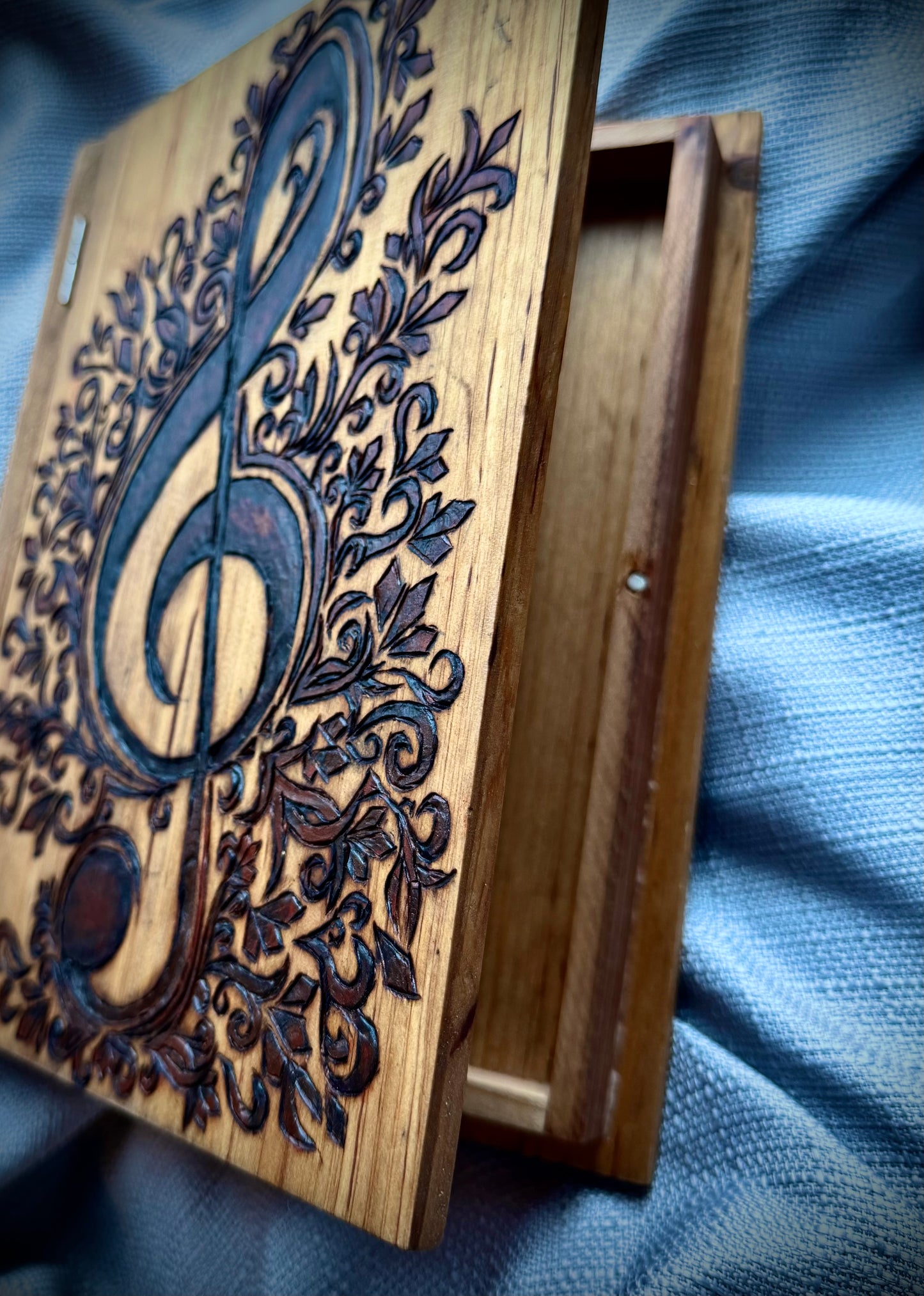 Musical Wood Book Box