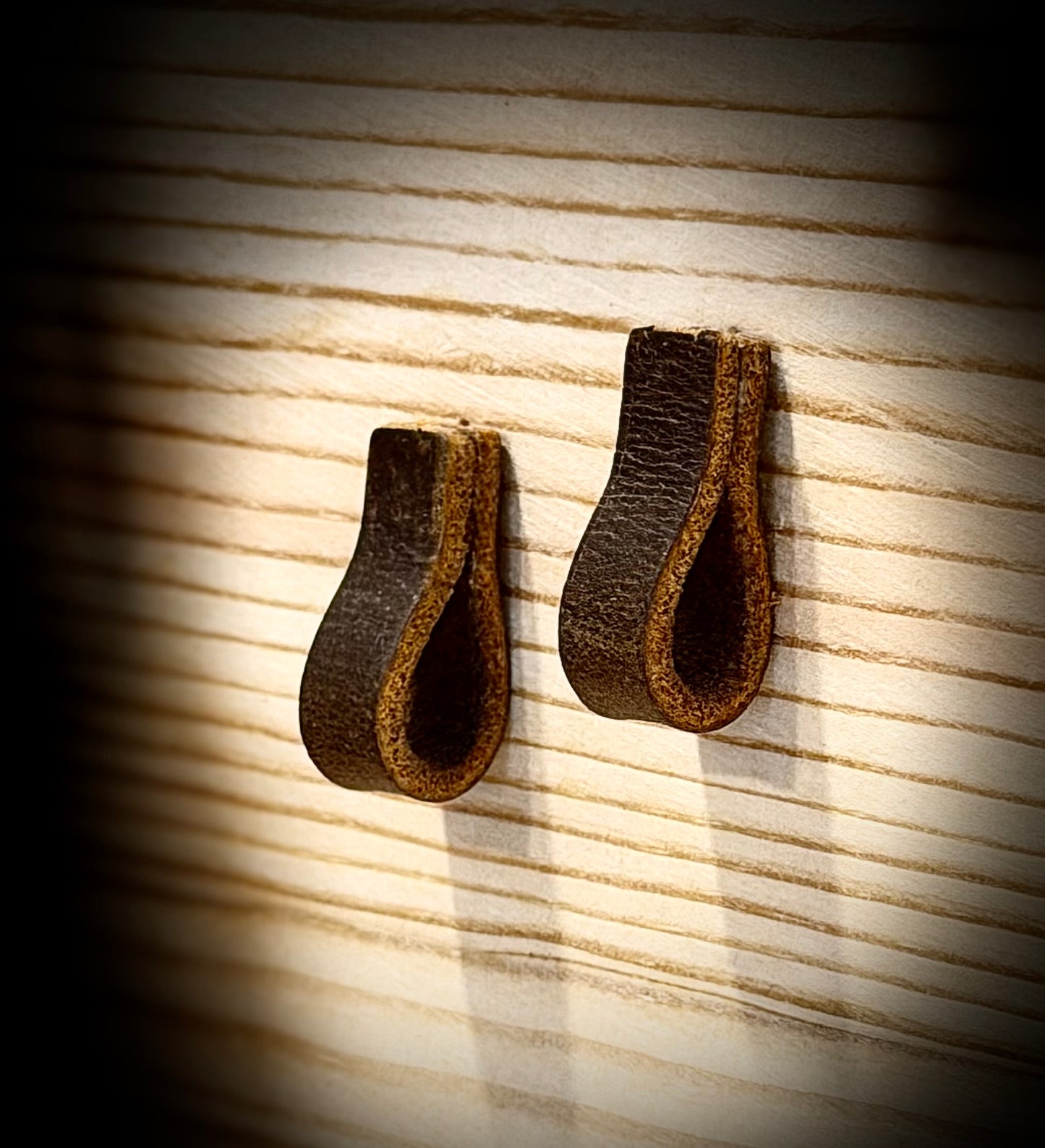 Genuine Leather Post Earrings