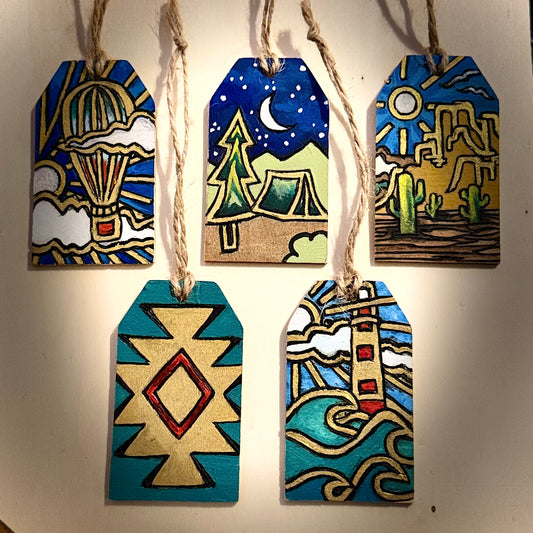 Assorted Wood Gift Tags - 5 Pack