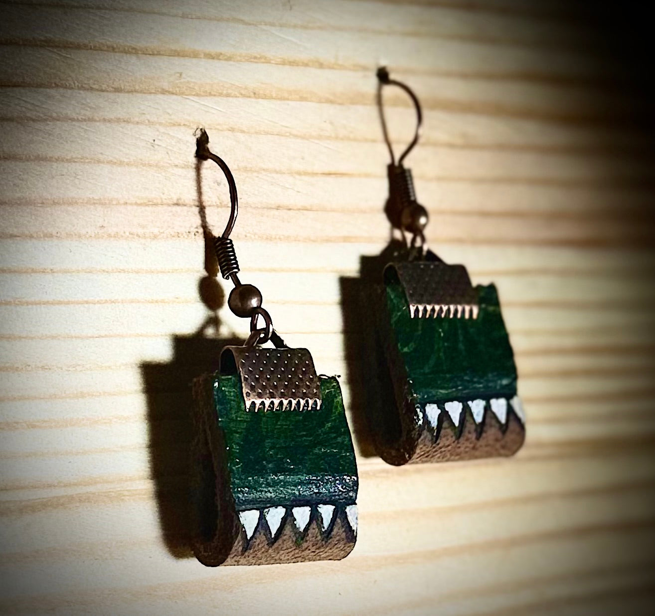 Assorted Artsy Looped Leather Earrings — Hand Painted
