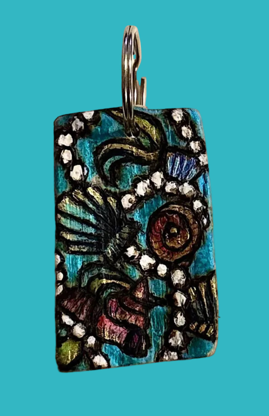 Driftwood Seashell Keychain