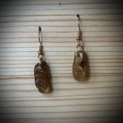 Assorted Vermont River Rock Dangle Earrings
