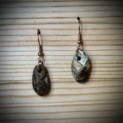 Assorted Vermont River Rock Dangle Earrings