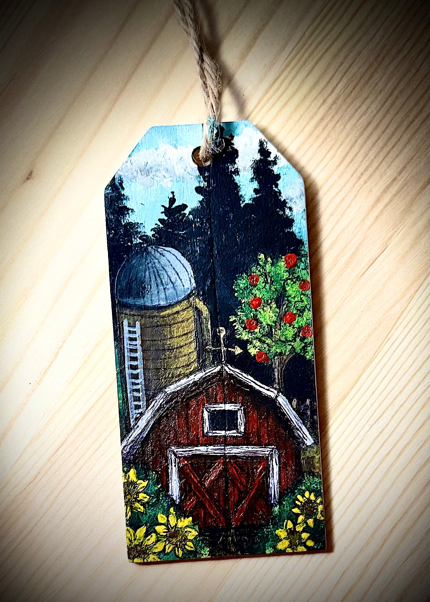 Wood Farm Gift Tag