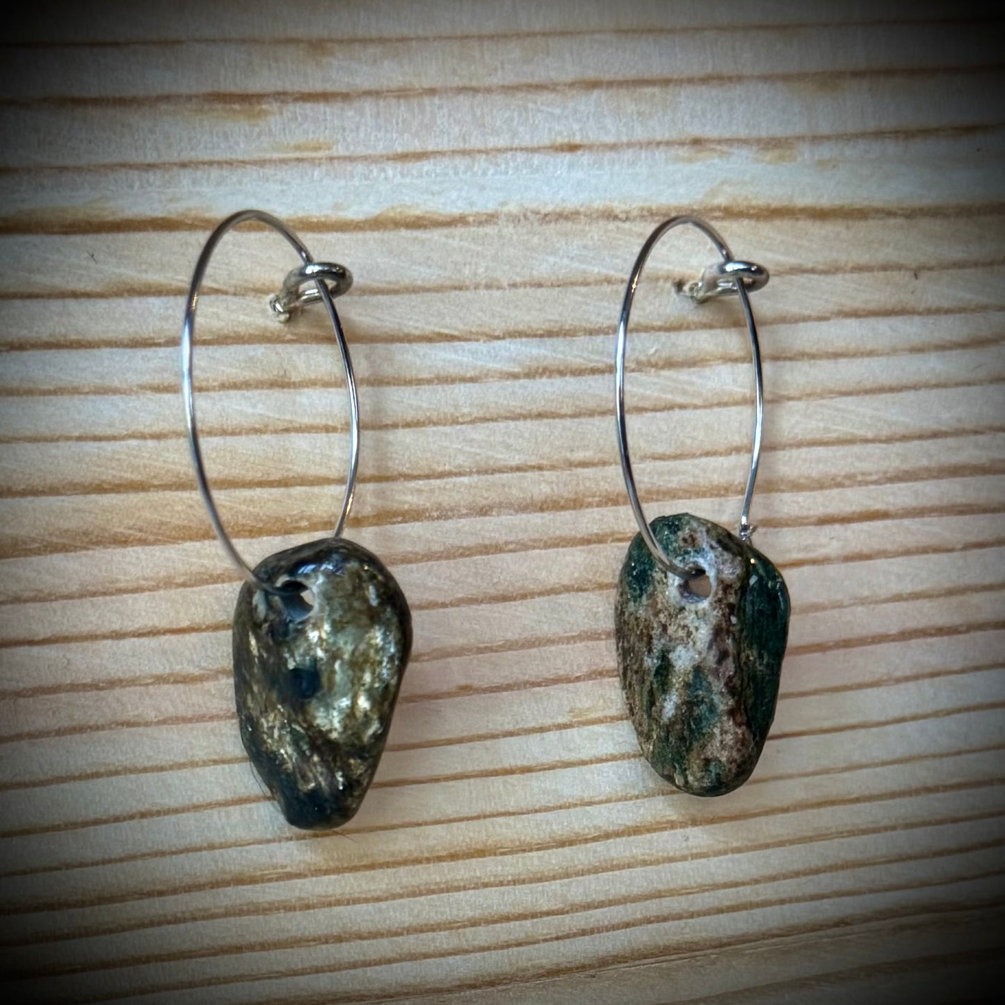 Assorted Vermont River Rock Dangle Earrings