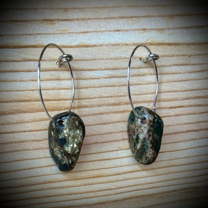 Assorted Vermont River Rock Dangle Earrings