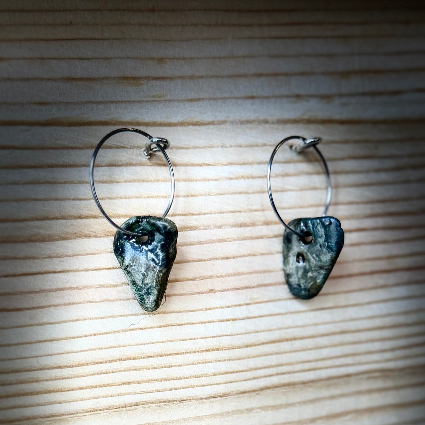 Assorted Vermont River Rock Dangle Earrings