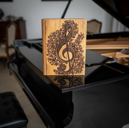 Musical Wood Book Box