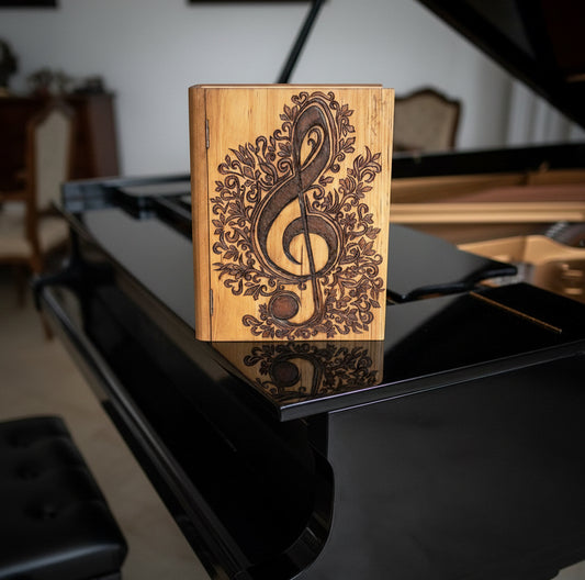 Musical Wood Book Box