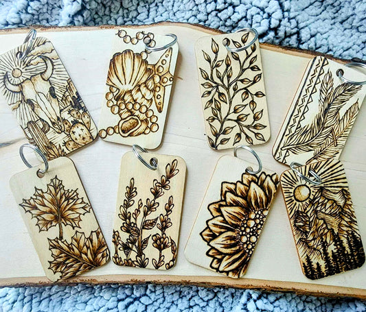 Torched Tag Keychains